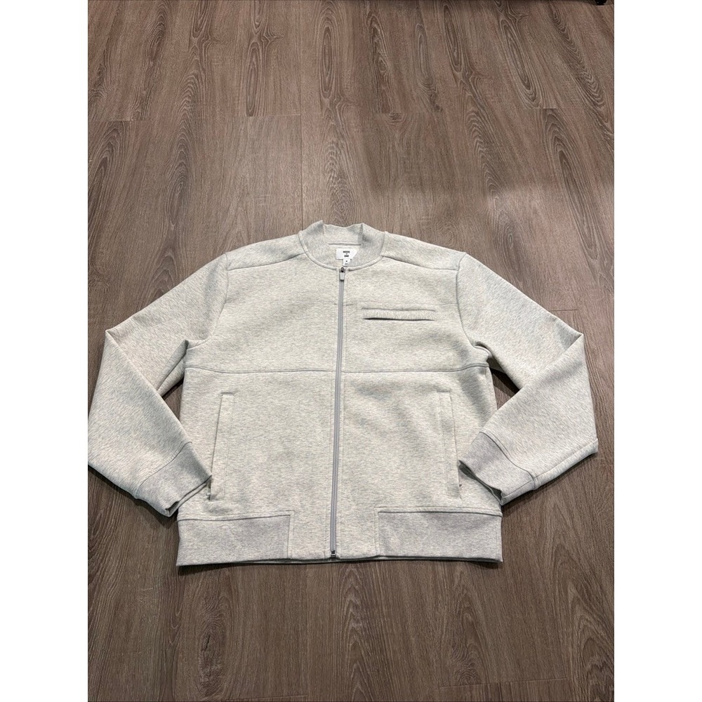 Mode of One Mens Scuba Fixture Bomber Jacket Whispy Grey Htr 100216242 Size M